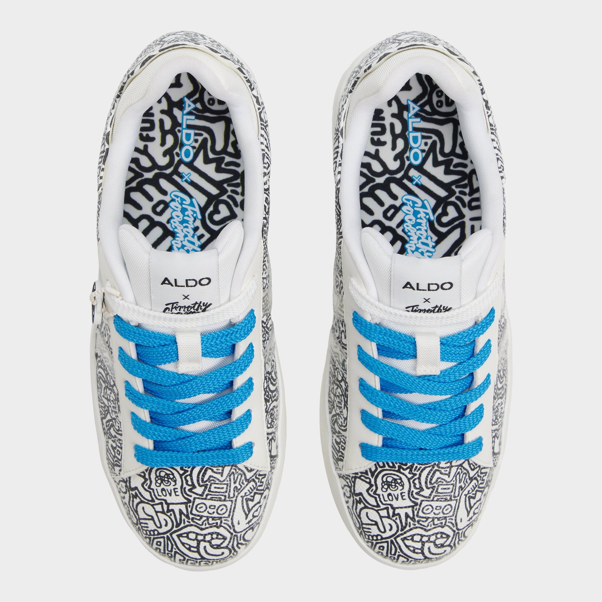 Aldo Timothy in Goodman White Black - Women's low top sneaker, Cup sole