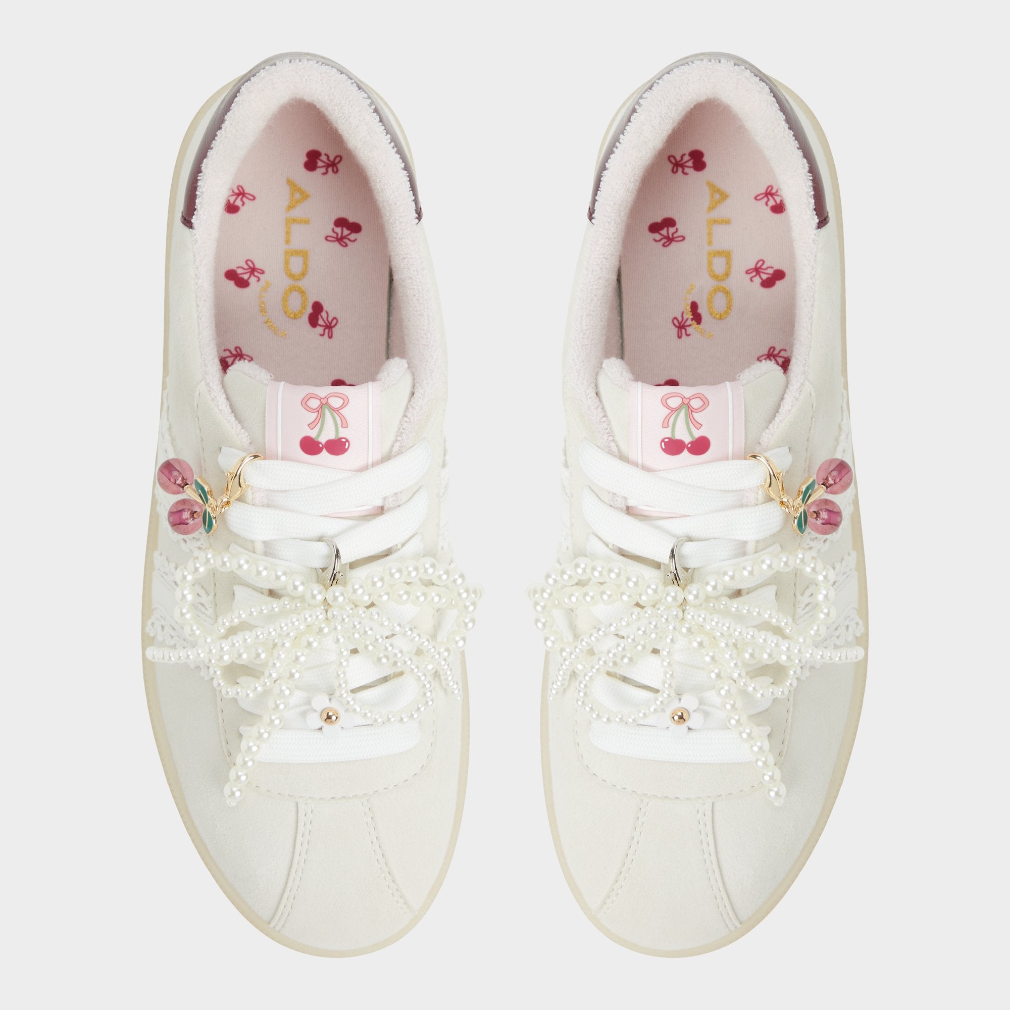 Aldo Sweetthing White/Bone Women's Low top sneakers - Low top sneaker, Cup sole