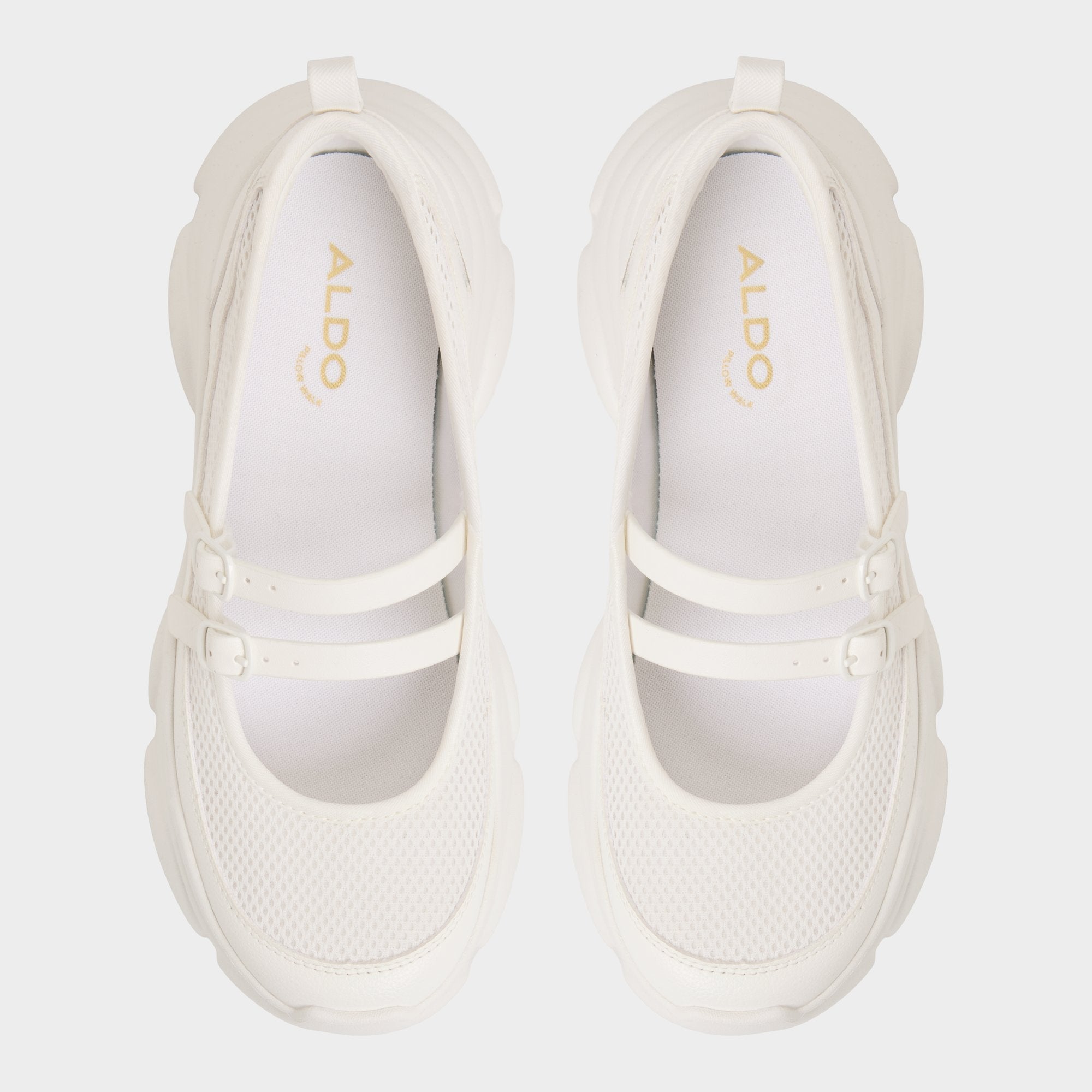 Aldo Aethera White Women's Platform and wedge sneakers - Mary Jane Sneakers, Jogger sole