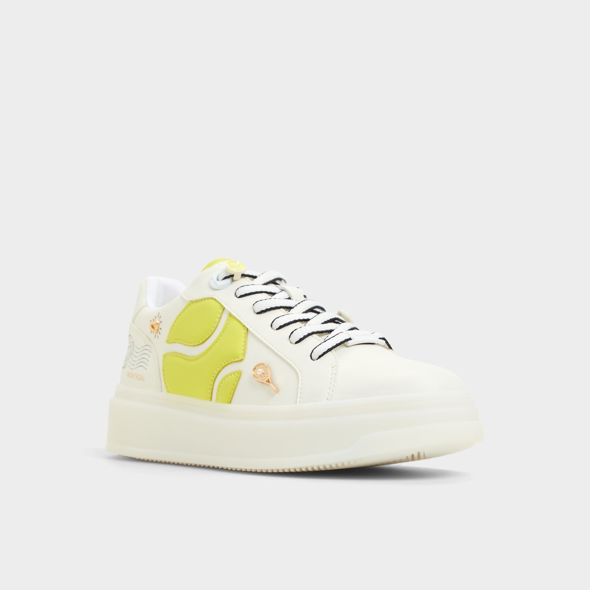 Aldo Clubchamp White Combo Women's Platform and wedge sneakers - Low top sneaker