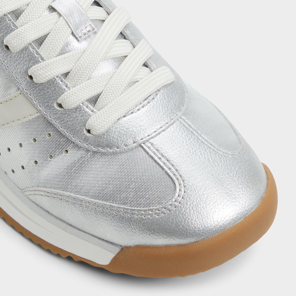 Aldo Stepcount Silver Women's Low top sneakers - Jogger sneaker, Jogger sole