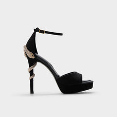 Aldo Medusa in Other Black 14266744 - Strappy heeled sandal, Platform