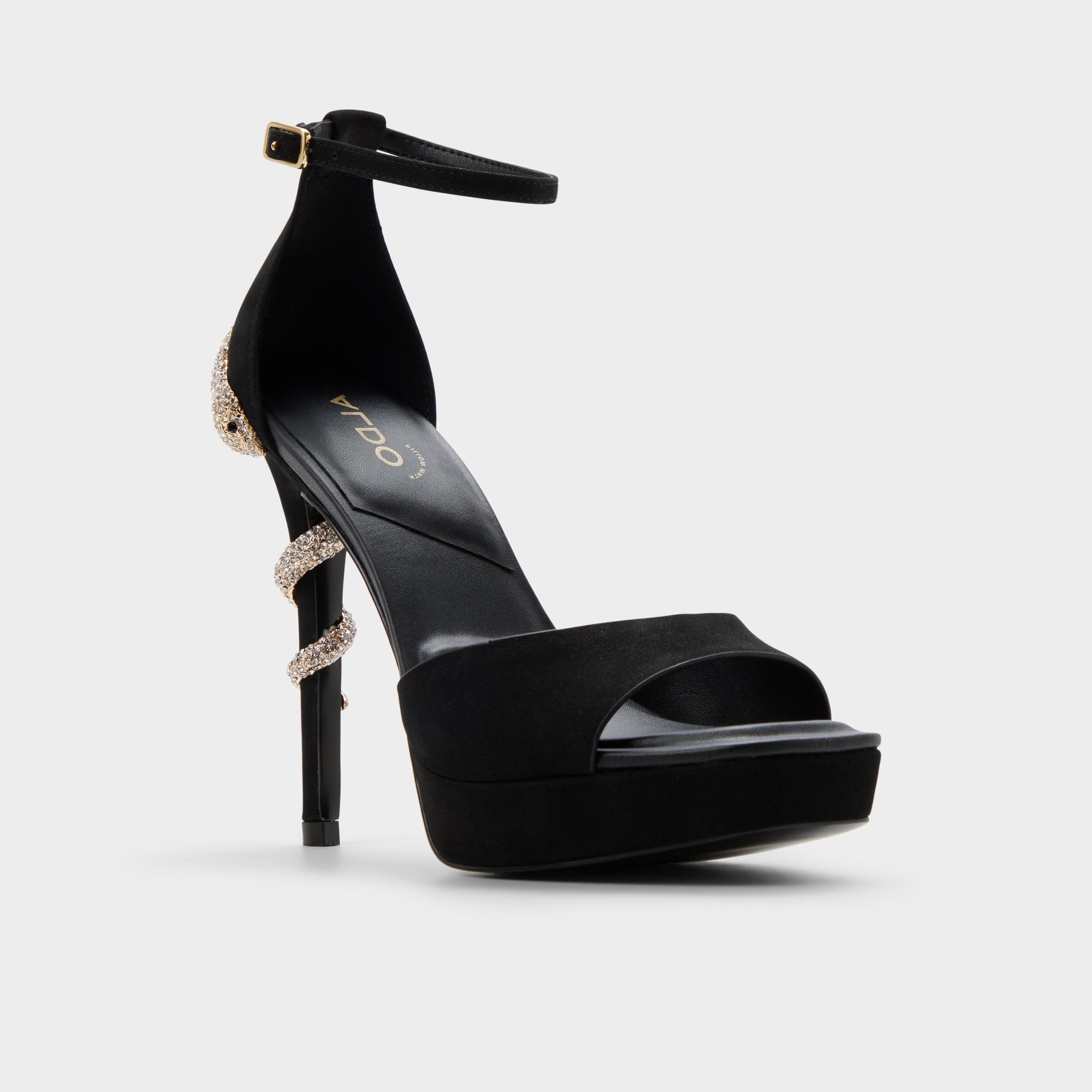 Aldo Medusa in Other Black 14266744 - Strappy heeled sandal, Platform