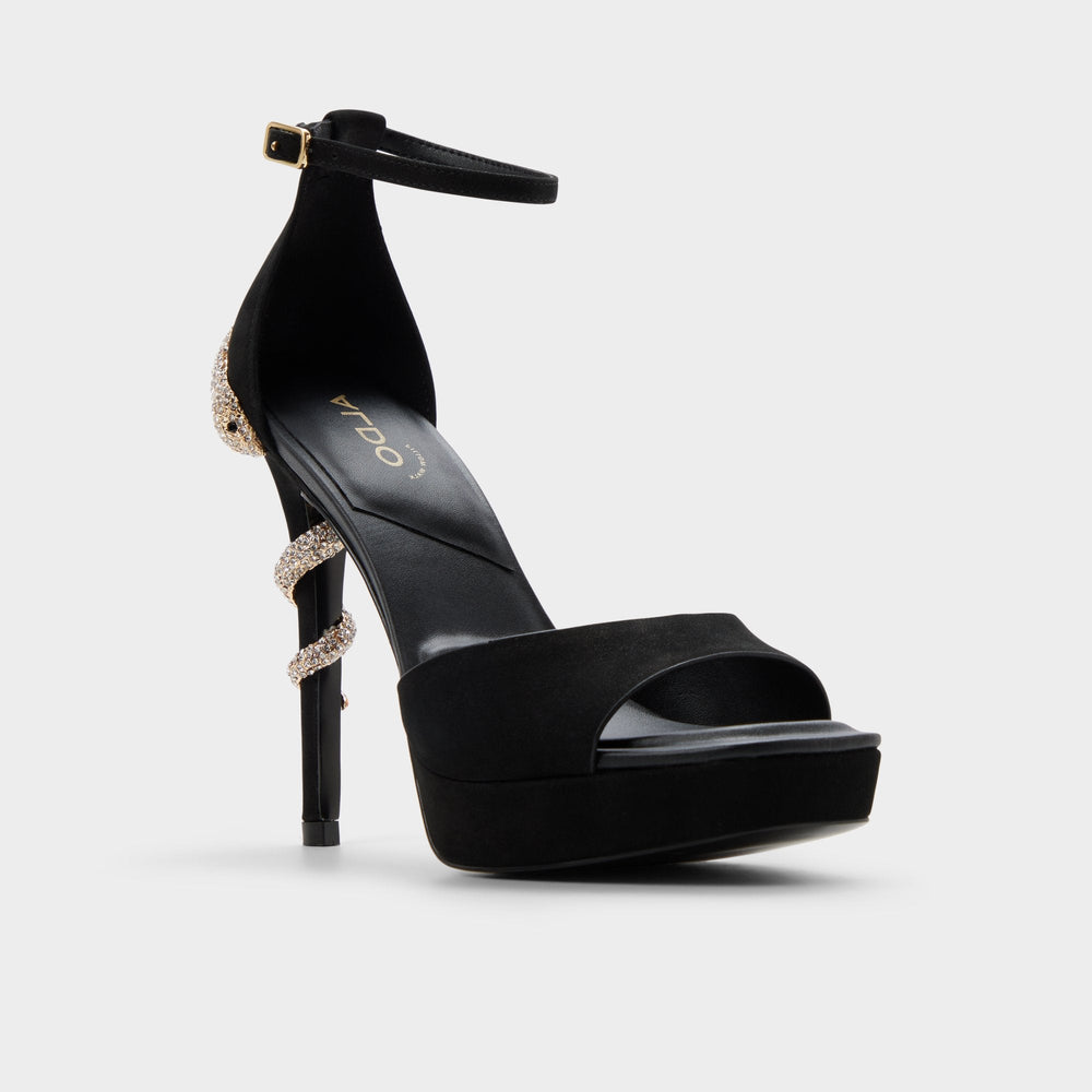 Aldo Medusa in Other Black 14266744 - Strappy heeled sandal, Platform