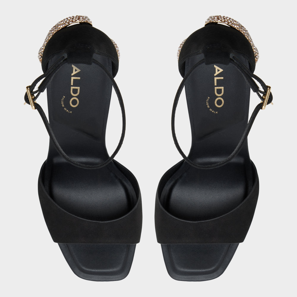 Aldo Medusa in Other Black 14266744 - Strappy heeled sandal, Platform