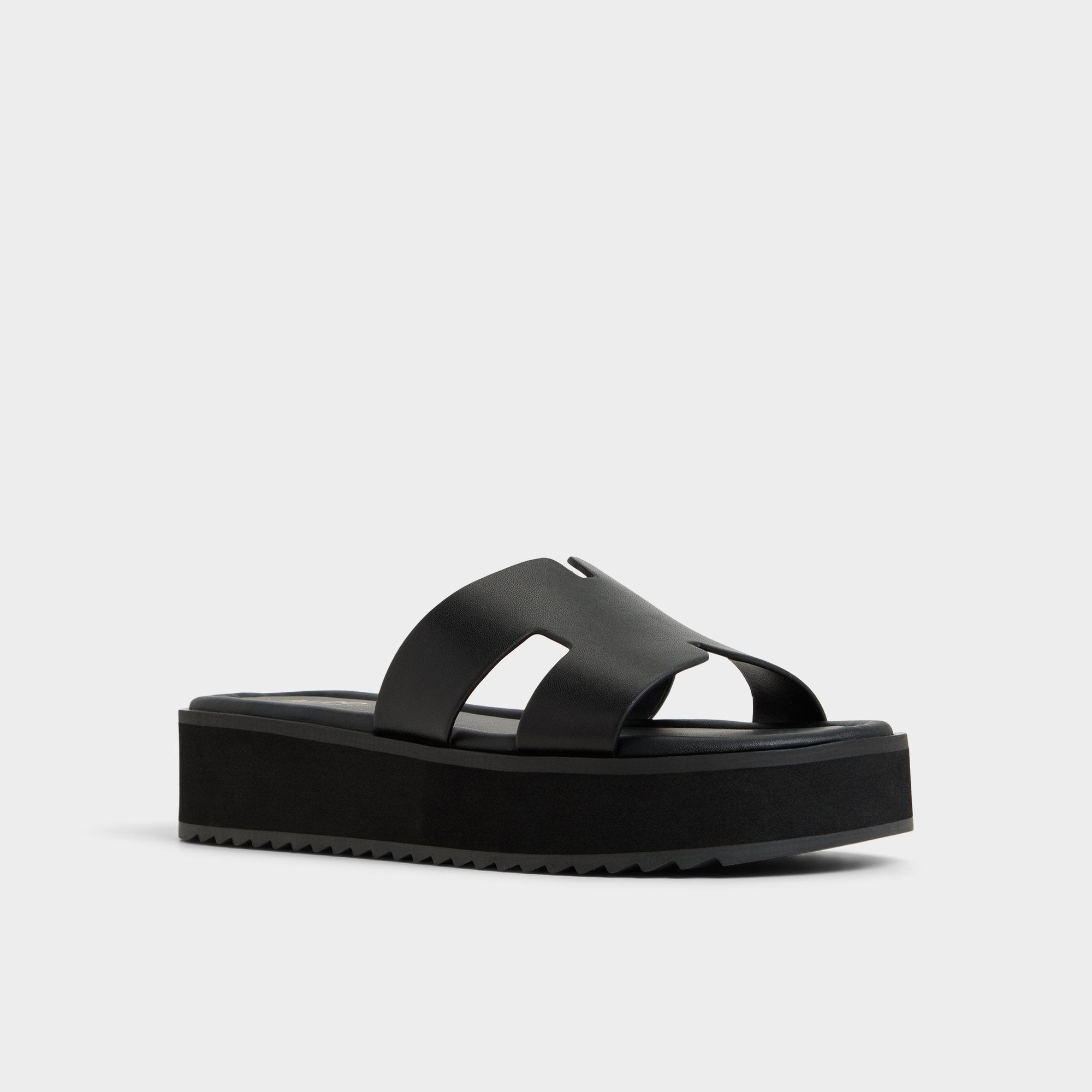 Aldo Anayelie in Black - Slide sandal, Platform