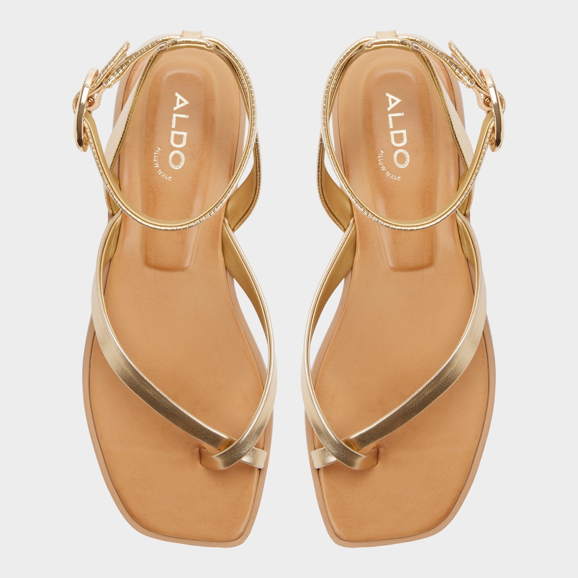 Aldo Daressi in Gold - Flat sandal