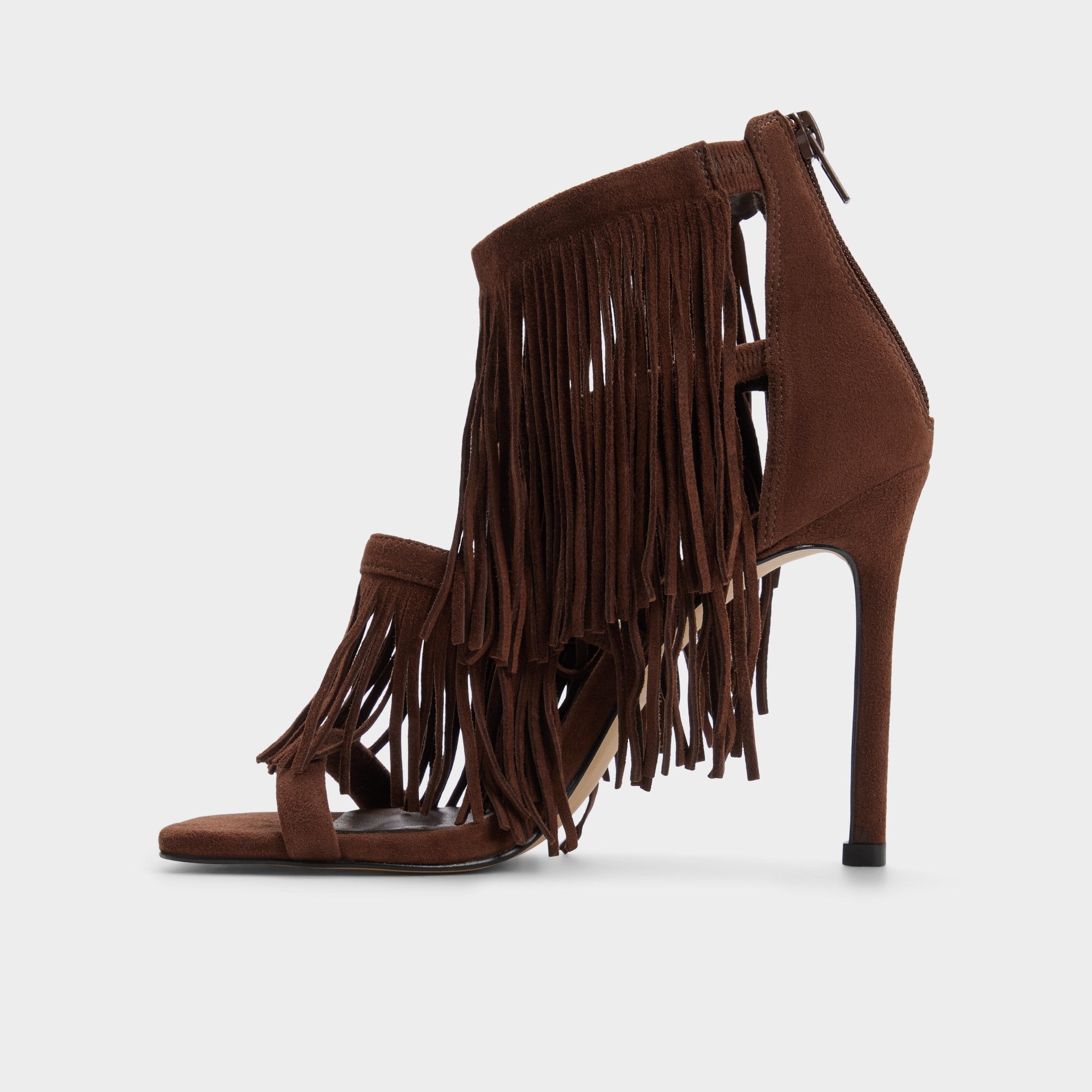 Aldo Nahana in Dark Brown - Strappy heeled sandal, Stiletto heel