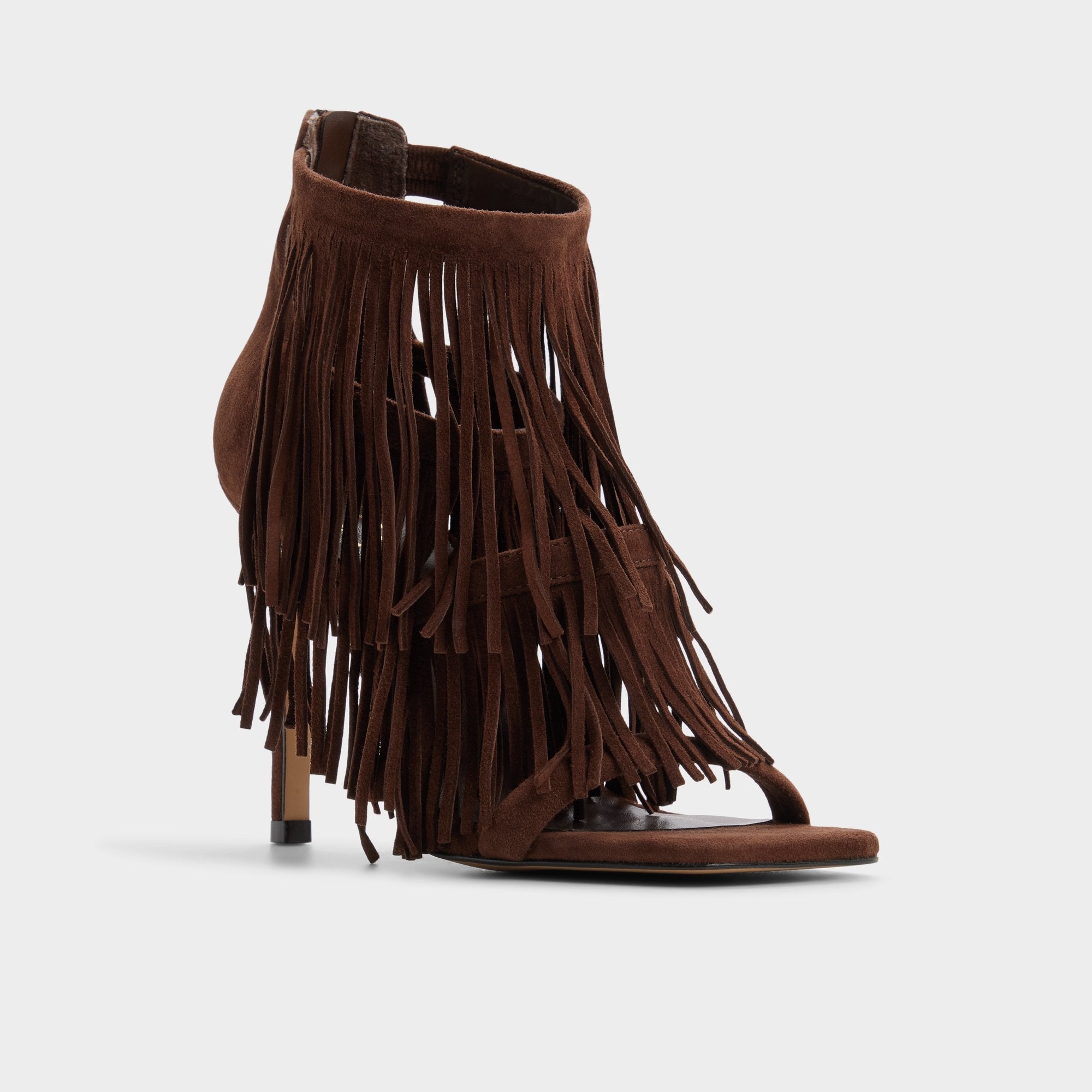 Aldo Nahana in Dark Brown - Strappy heeled sandal, Stiletto heel