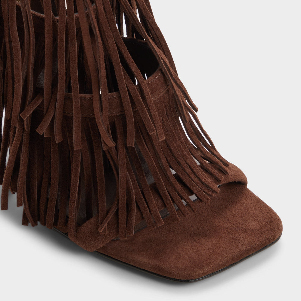 Aldo Nahana in Dark Brown - Strappy heeled sandal, Stiletto heel