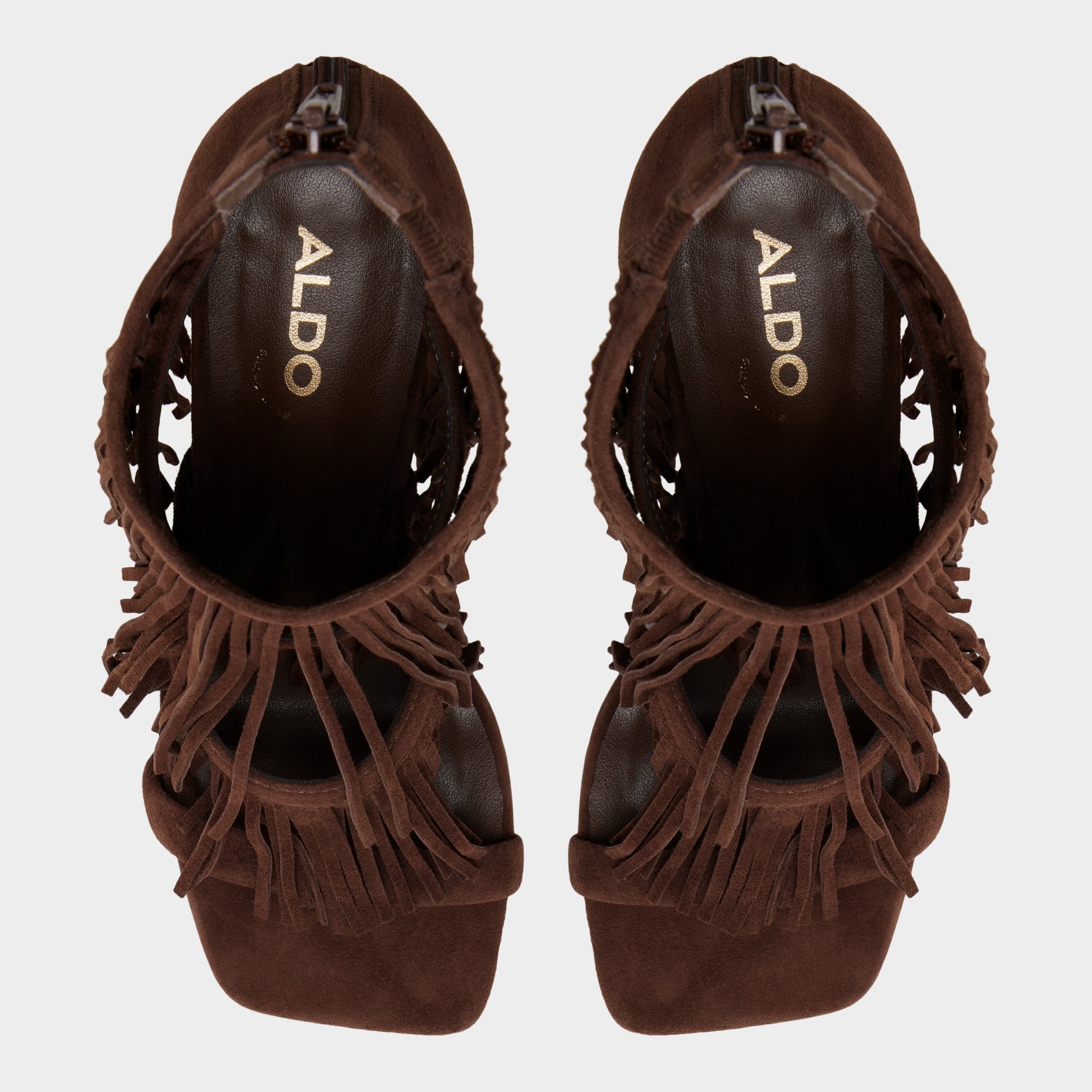 Aldo Nahana in Dark Brown - Strappy heeled sandal, Stiletto heel