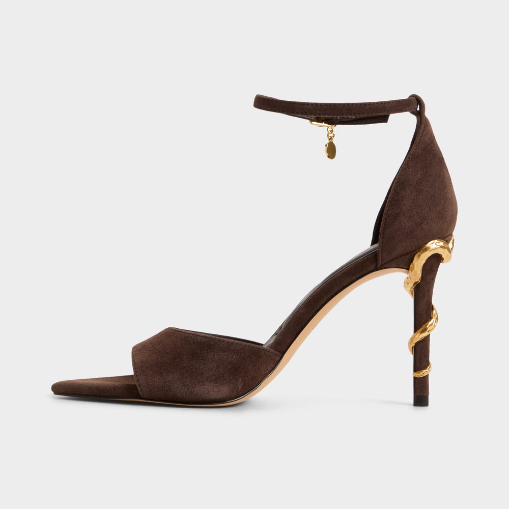 Aldo Medeza in Dark Brown - Strappy heeled sandal