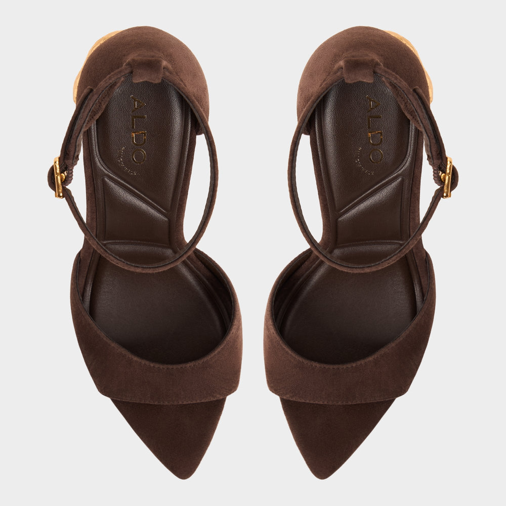 Aldo Medeza in Dark Brown - Strappy heeled sandal