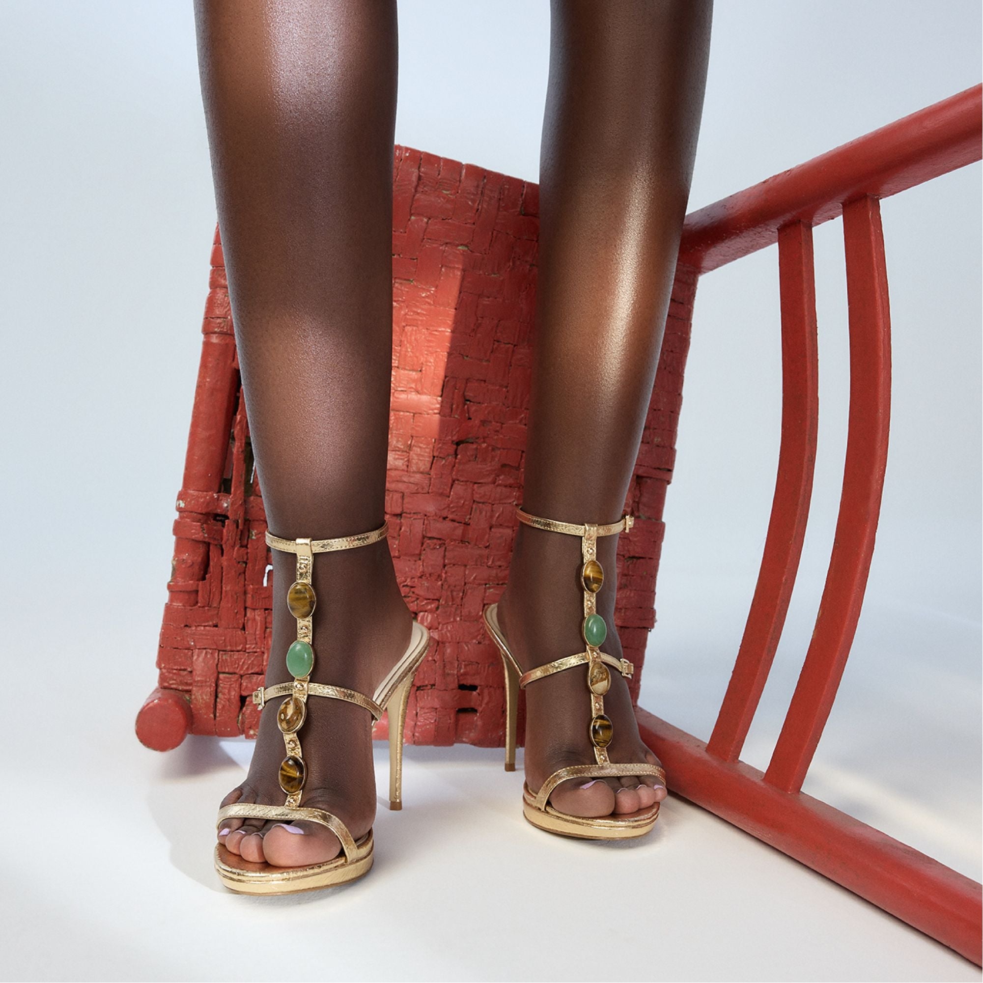 Aldo Opalia Gold Women's Strappy sandals - Strappy heeled sandal, Platform