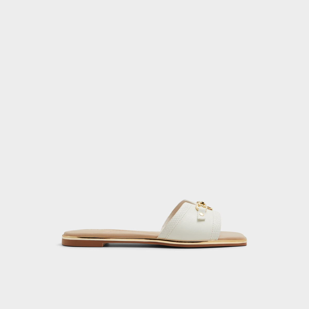 Aldo Alamassi Open White Women's Flats - Slide sandal