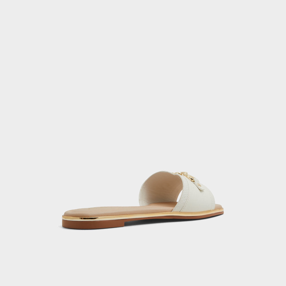 Aldo Alamassi Open White Women's Flats - Slide sandal