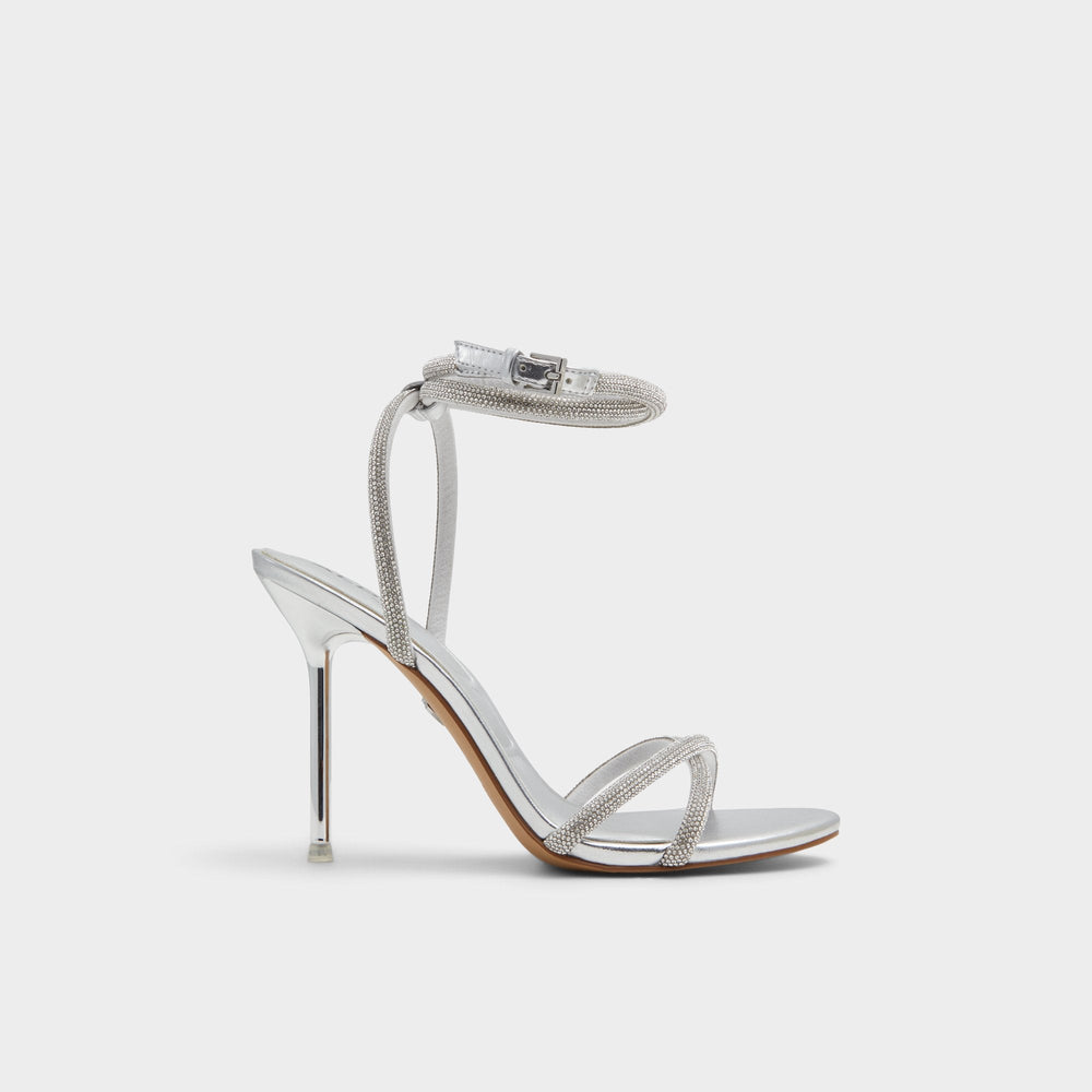 Aldo Manaelden Silver Women's Heeled sandals - Strappy heeled sandal, Stiletto heel