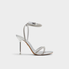 Aldo Manaelden Silver Women's Heeled sandals - Strappy heeled sandal, Stiletto heel