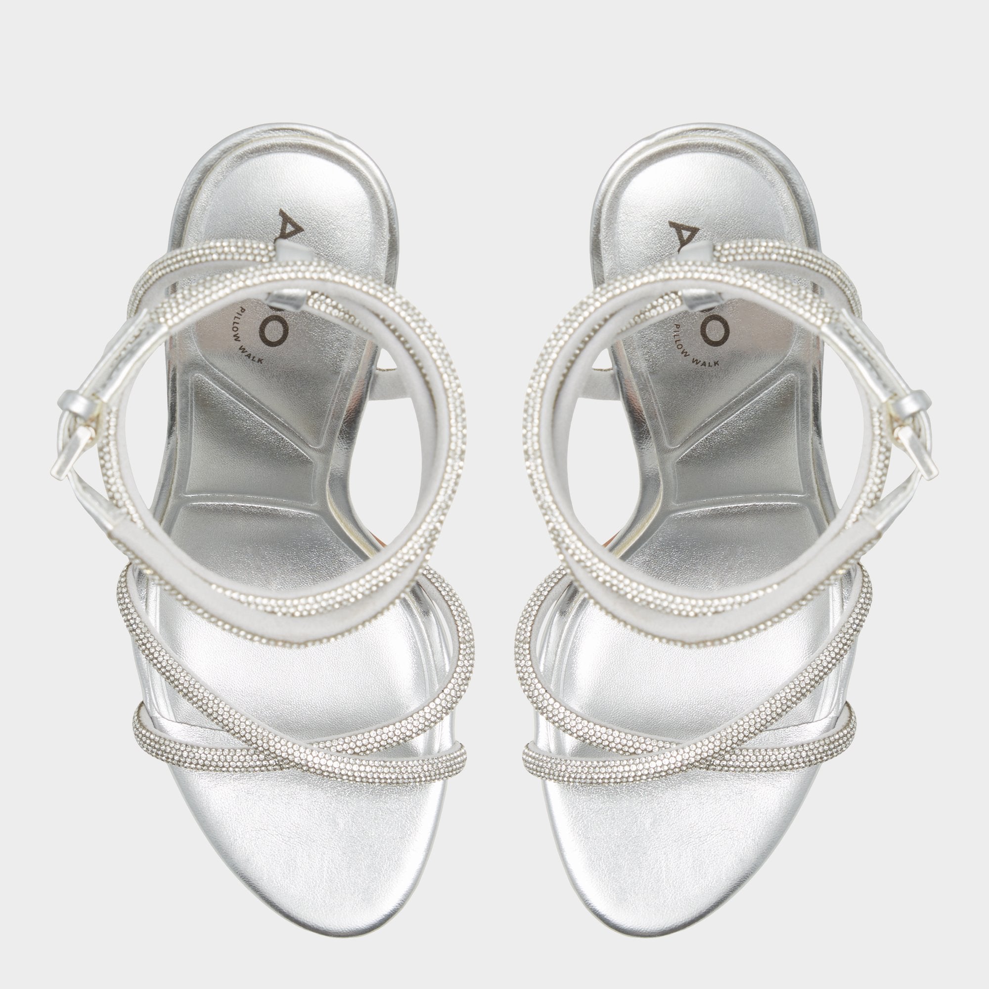 Aldo Manaelden Silver Women's Heeled sandals - Strappy heeled sandal, Stiletto heel