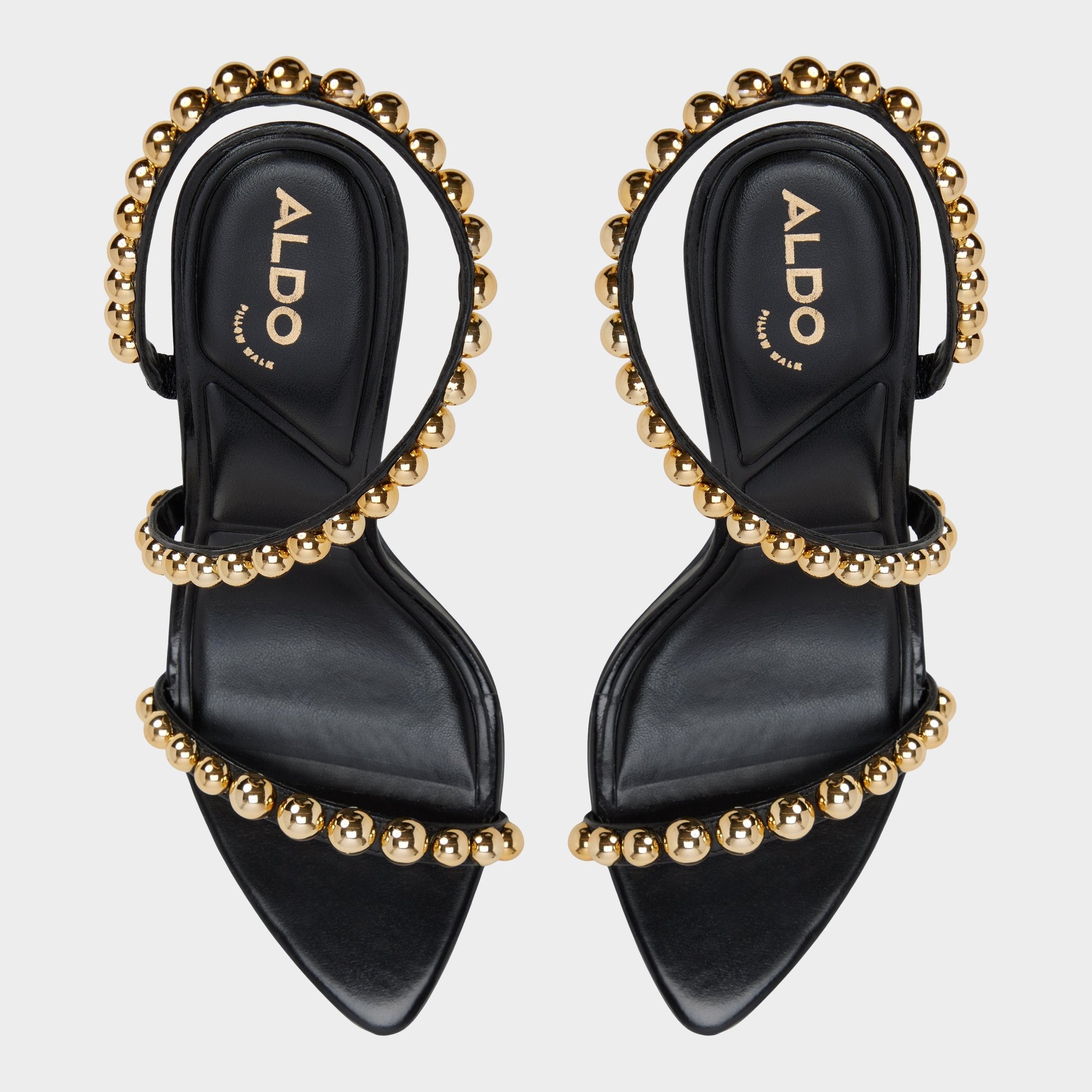 Aldo Attey in Black - Strappy heeled sandal, Stiletto heel
