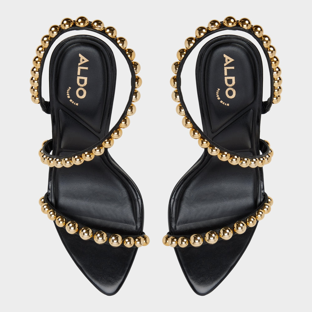 Aldo Attey in Black - Strappy heeled sandal, Stiletto heel