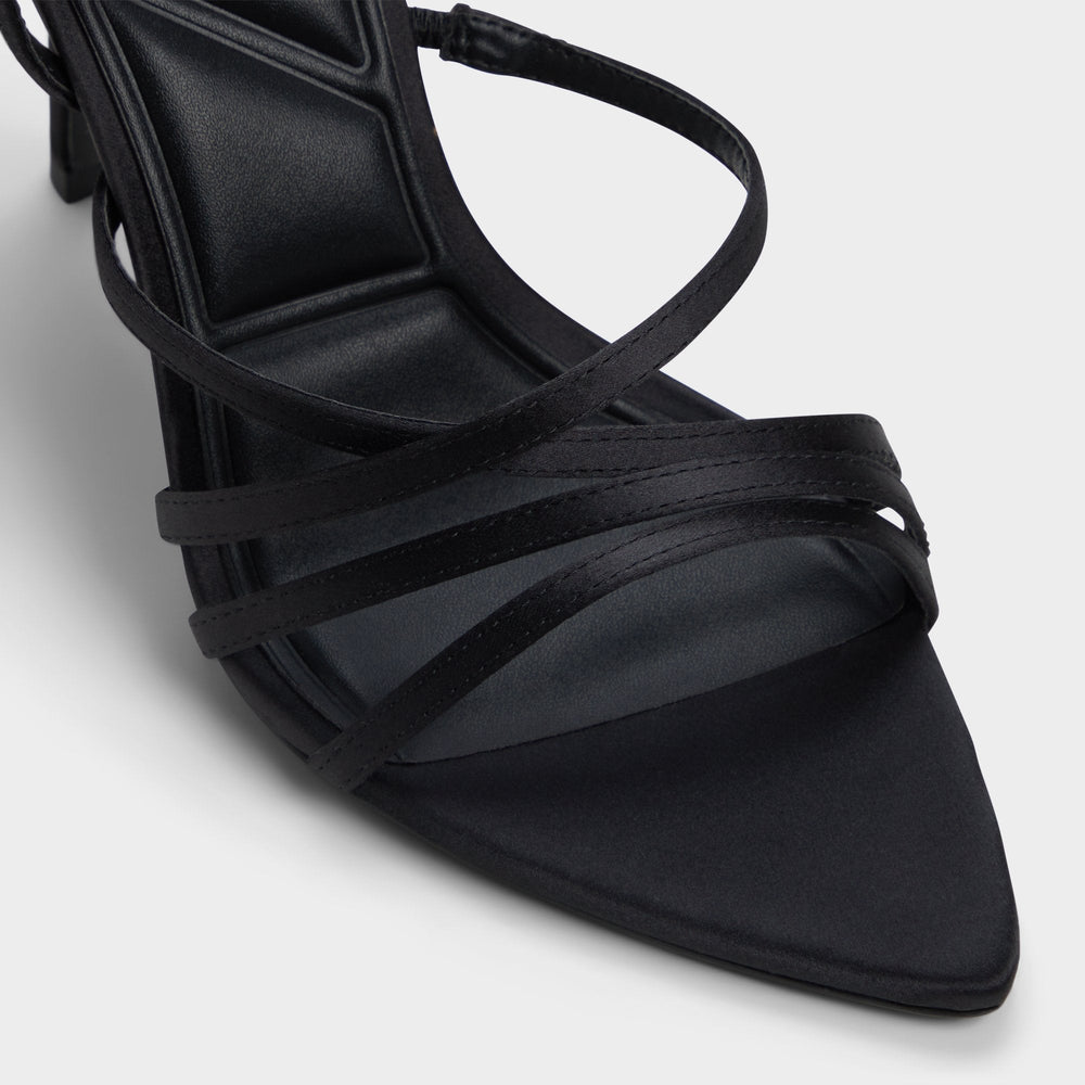 Aldo Solania Black Women's Strappy sandals - Strappy heeled sandal, Stiletto heel