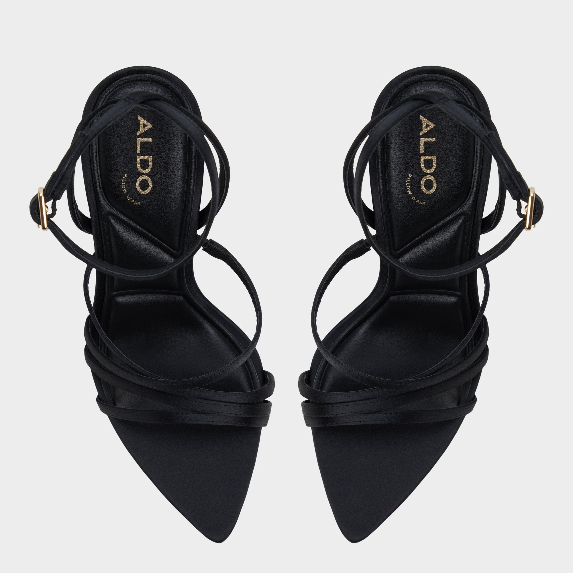 Aldo Solania Black Women's Strappy sandals - Strappy heeled sandal, Stiletto heel