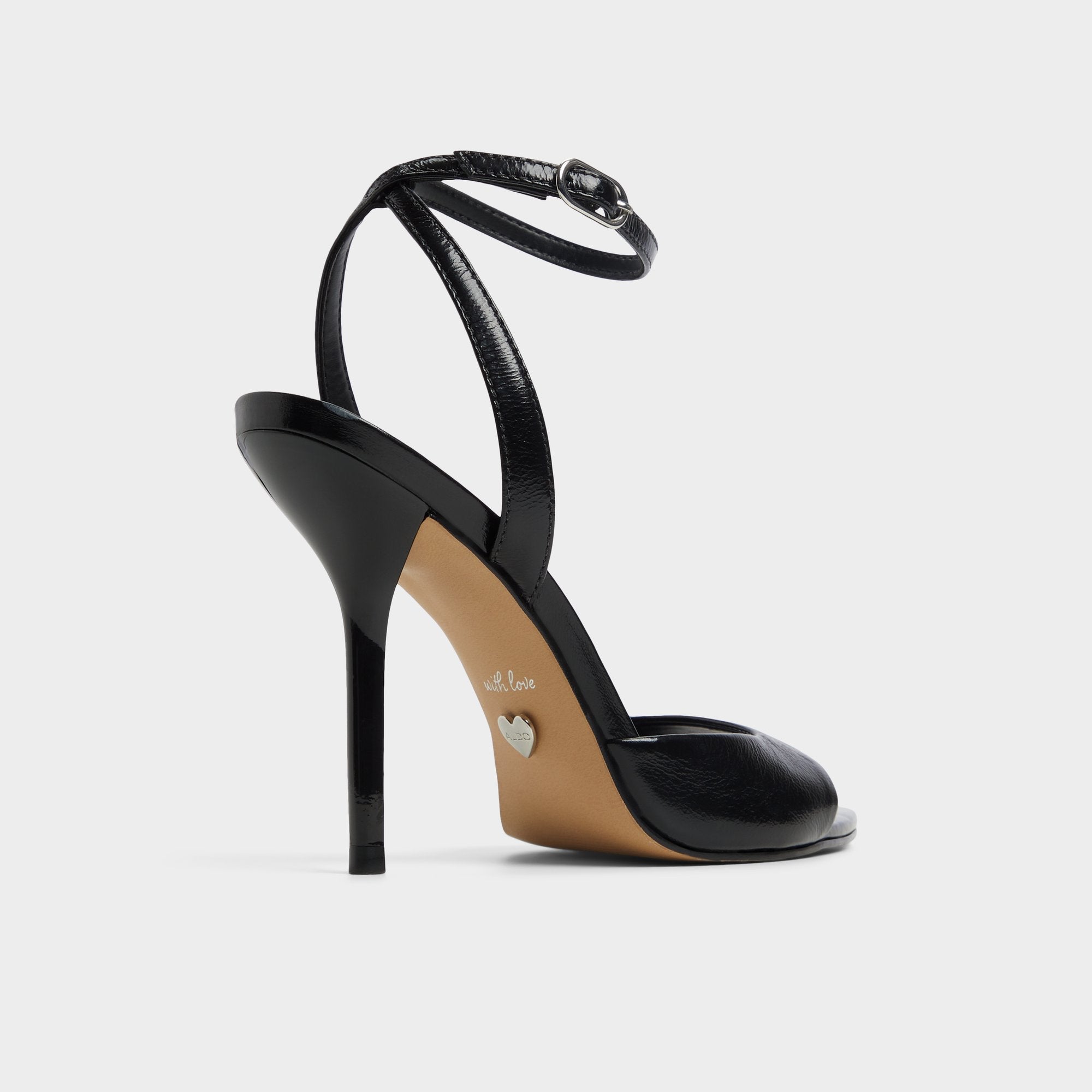 Aldo Forevermore Black Women's Strappy sandals - Strappy heeled sandal, Stiletto heel