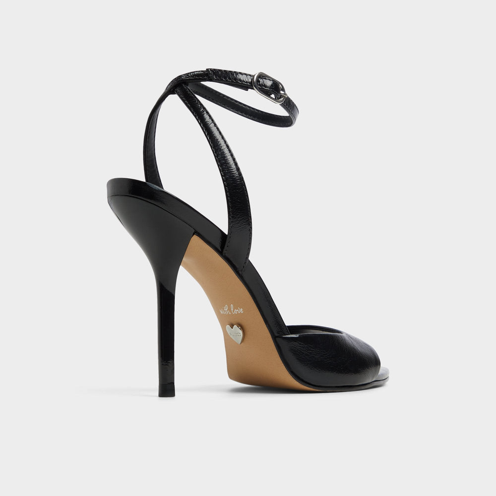 Aldo Forevermore Black Women's Strappy sandals - Strappy heeled sandal, Stiletto heel
