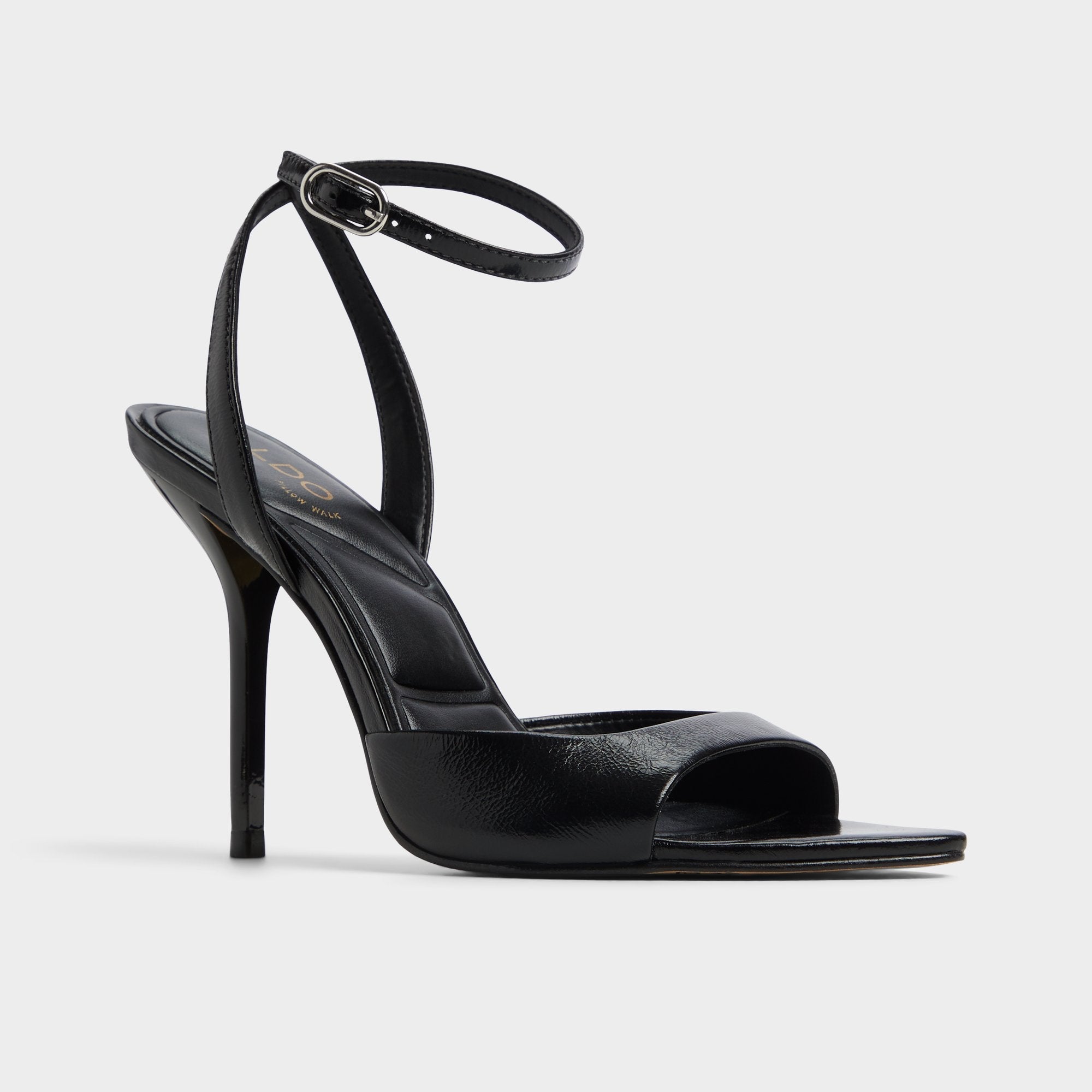 Aldo Forevermore Black Women's Strappy sandals - Strappy heeled sandal, Stiletto heel