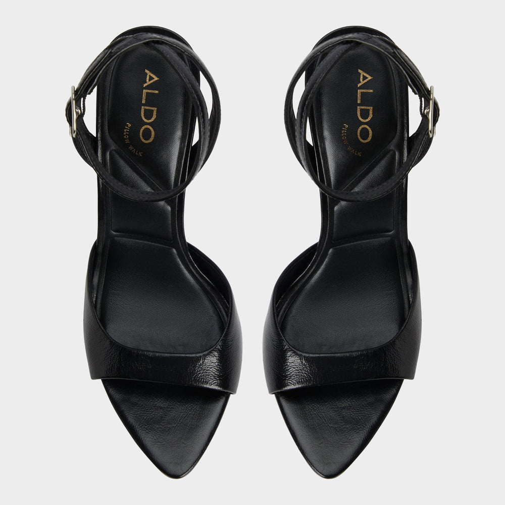 Aldo Forevermore Black Women's Strappy sandals - Strappy heeled sandal, Stiletto heel