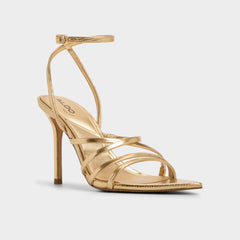 Aldo Solania Gold Women's Heeled sandals - Strappy heeled sandal, Stiletto heel