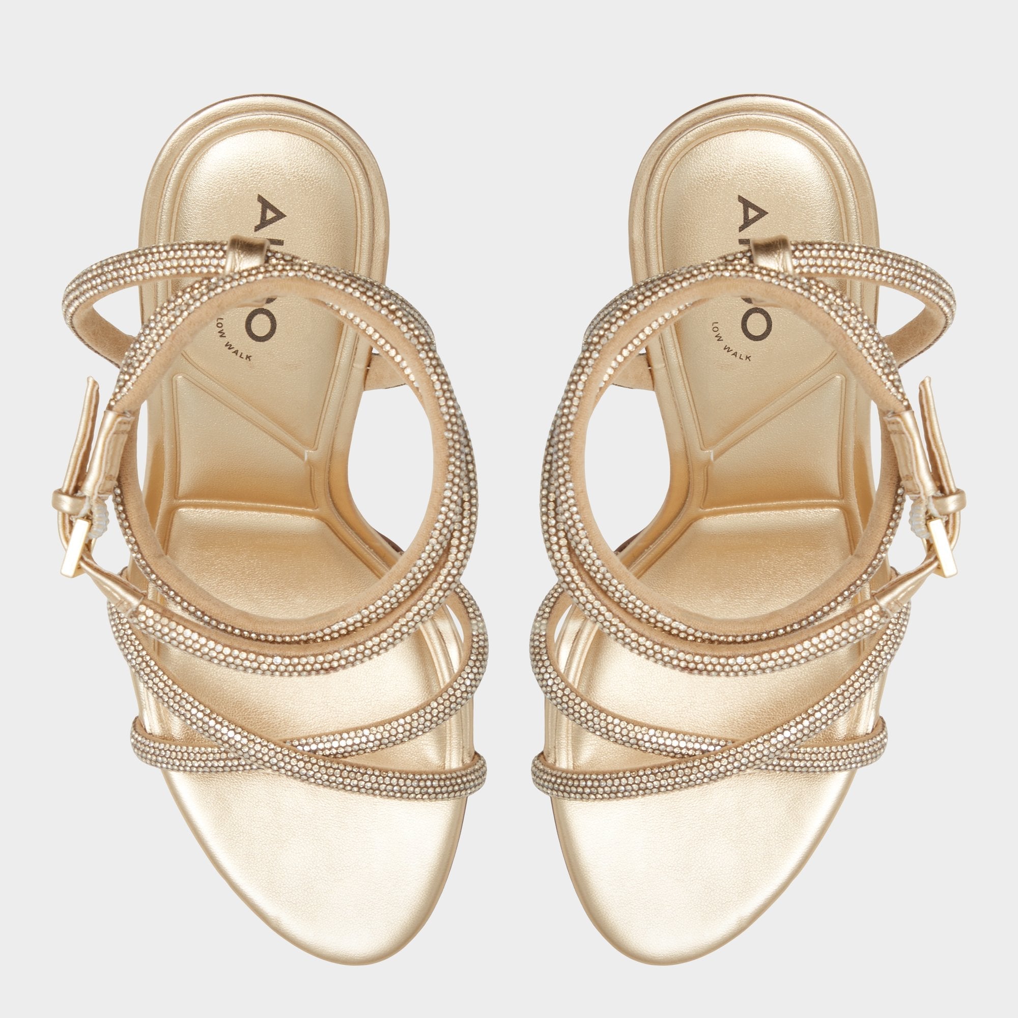 Aldo Manaelden Gold Women's Heeled sandals - Strappy heeled sandal, Stiletto heel