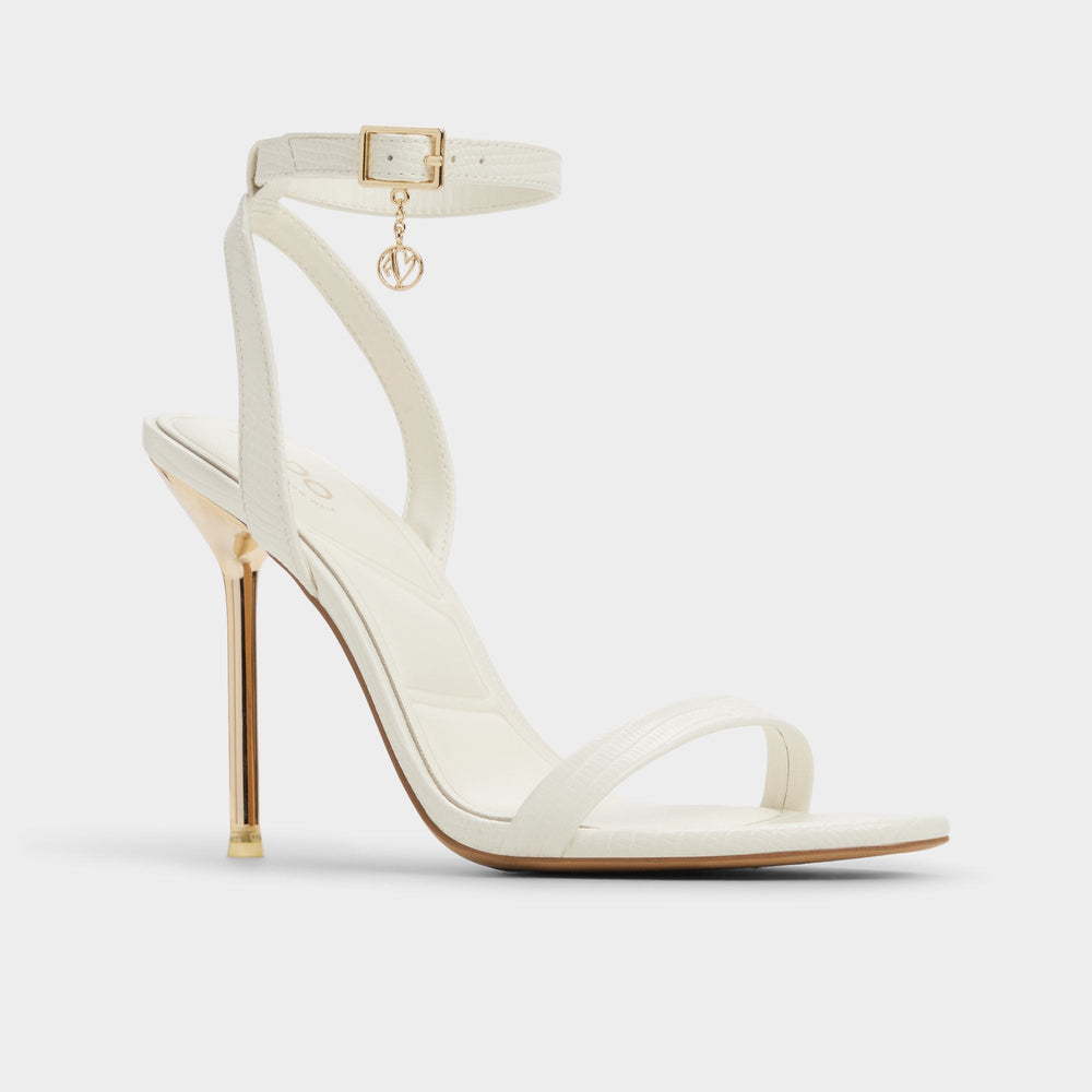 Aldo Maristou White Women's Strappy sandals - Heeled sandal, Stiletto heel