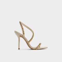 Aldo Attey in Cream - Strappy heeled sandal, Stiletto heel