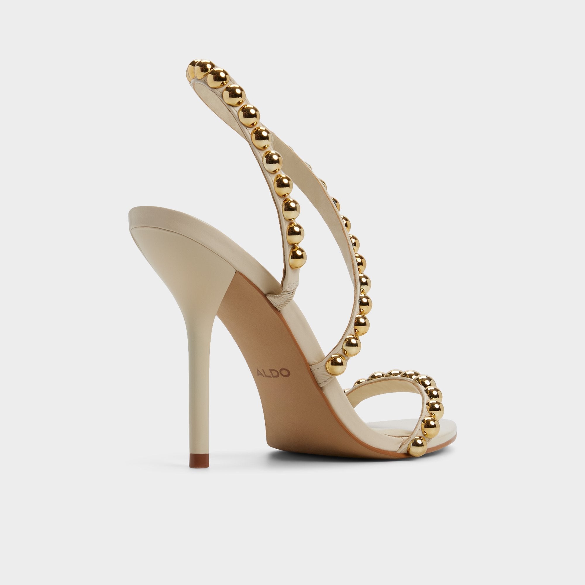 Aldo Attey in Cream - Strappy heeled sandal, Stiletto heel