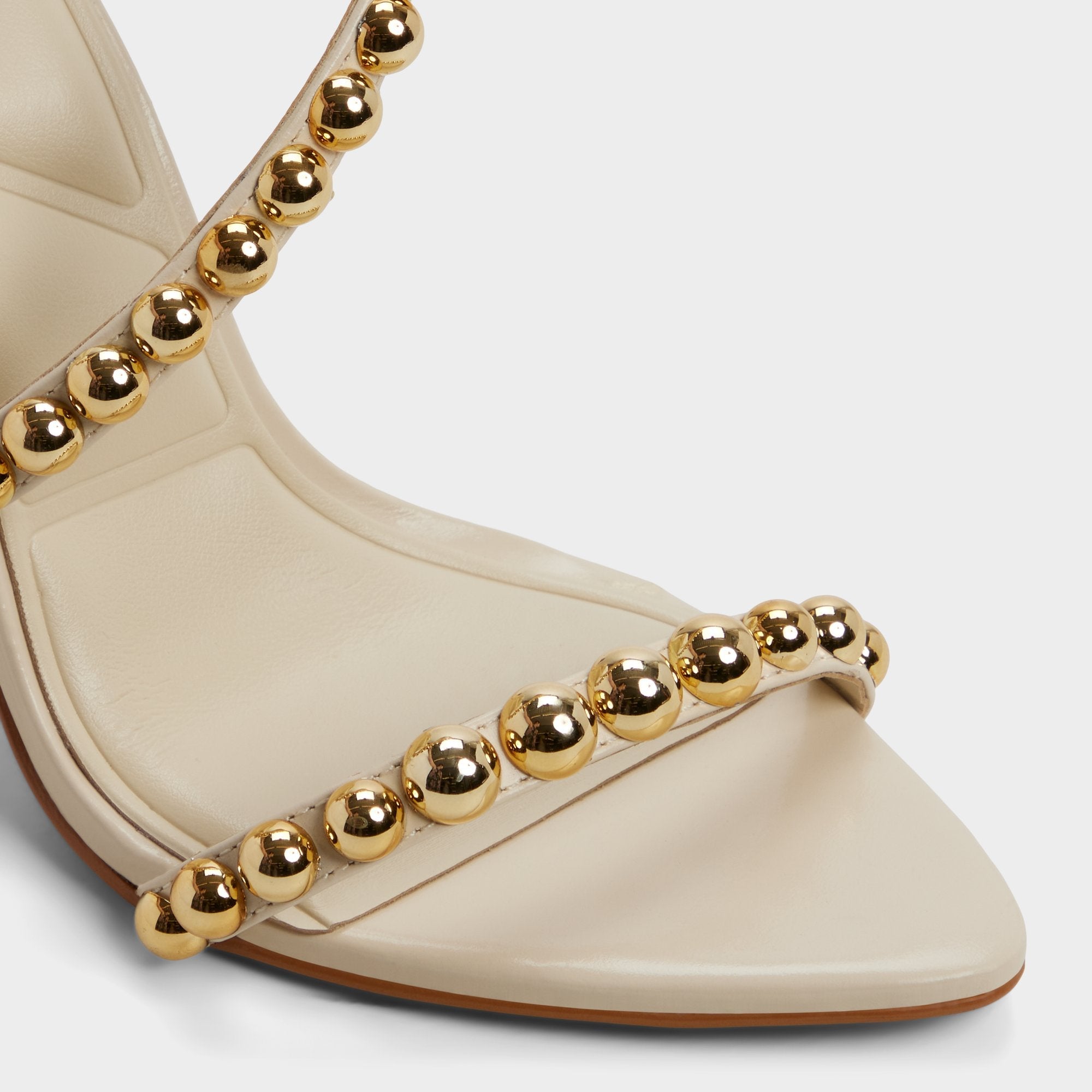 Aldo Attey in Cream - Strappy heeled sandal, Stiletto heel