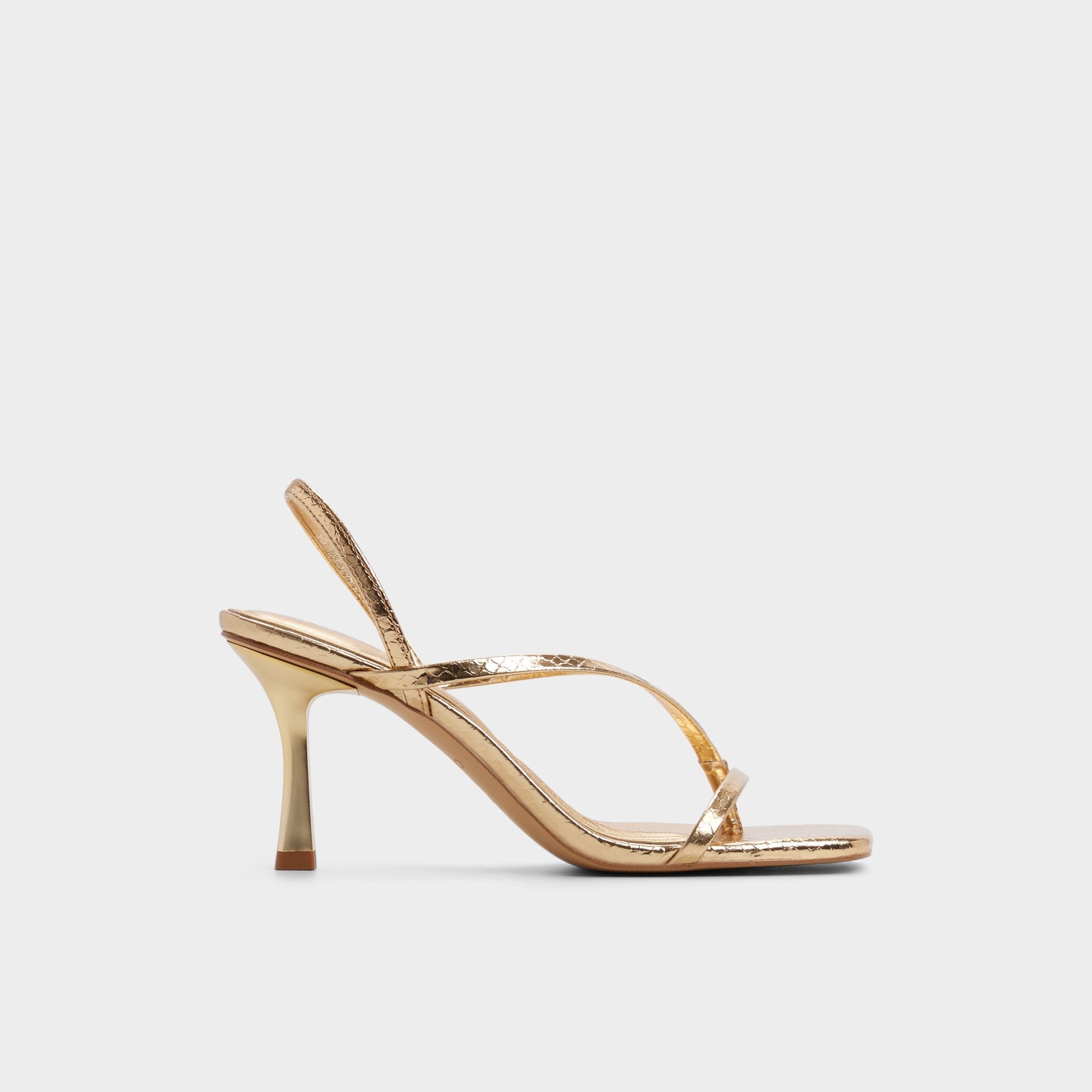 Aldo Riva in Gold 14213553 - Sling back heeled sandal, Stiletto heel