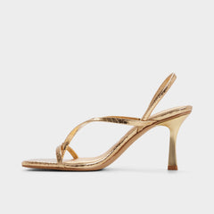 Aldo Riva in Gold 14213553 - Sling back heeled sandal, Stiletto heel