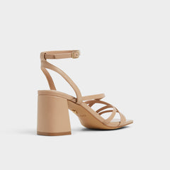 Aldo Esther Tan Women's Block heels - Strappy heeled sandal, Block heel