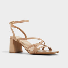 Aldo Esther Tan Women's Block heels - Strappy heeled sandal, Block heel