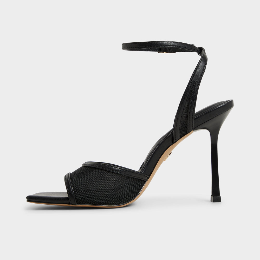Aldo Sharra in Black 14119591 - Strappy heeled sandal, Stiletto heel