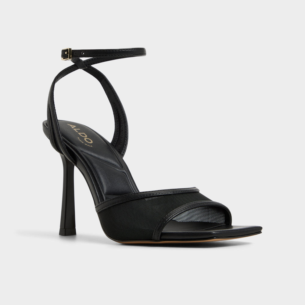 Aldo Sharra in Black 14119591 - Strappy heeled sandal, Stiletto heel