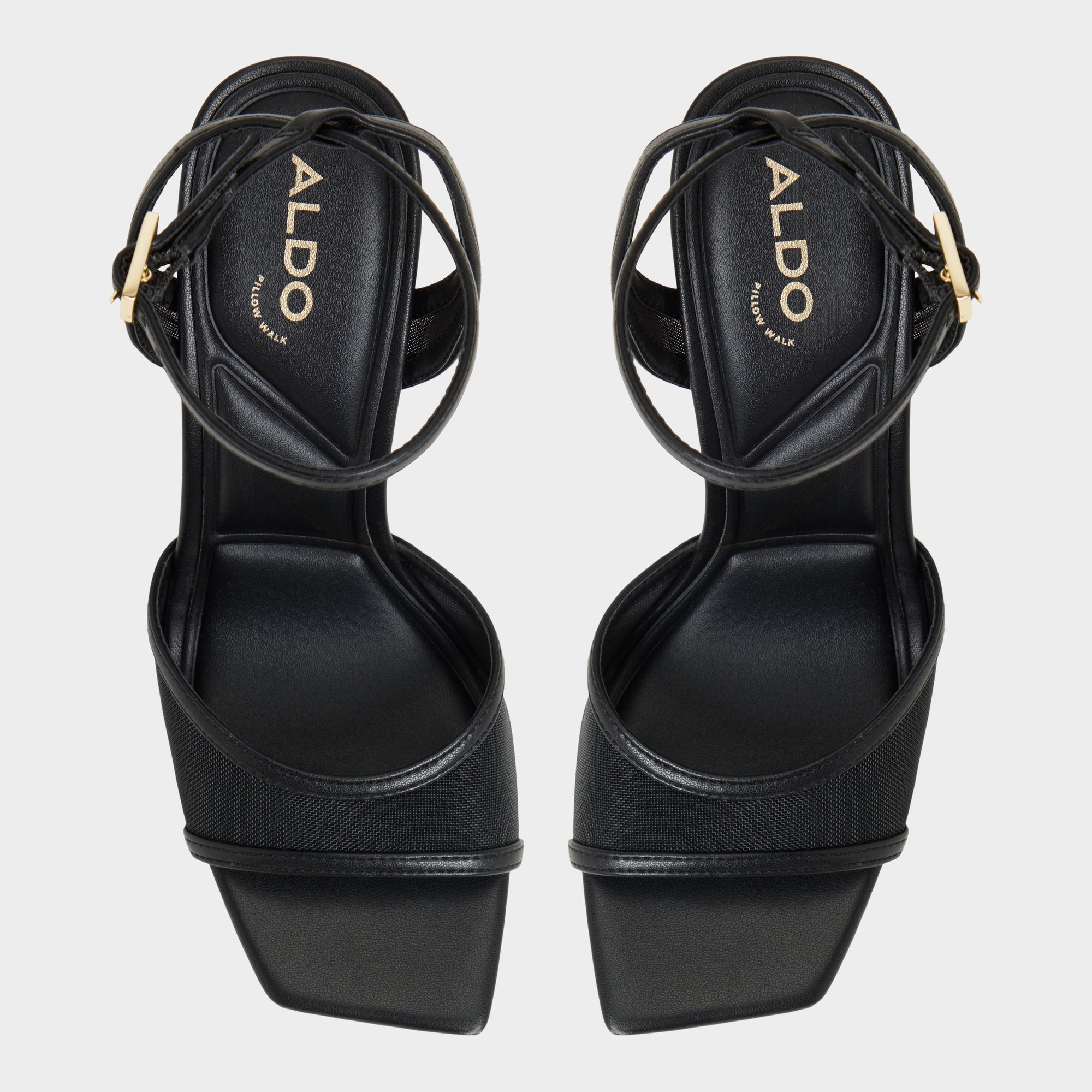 Aldo Sharra in Black 14119591 - Strappy heeled sandal, Stiletto heel