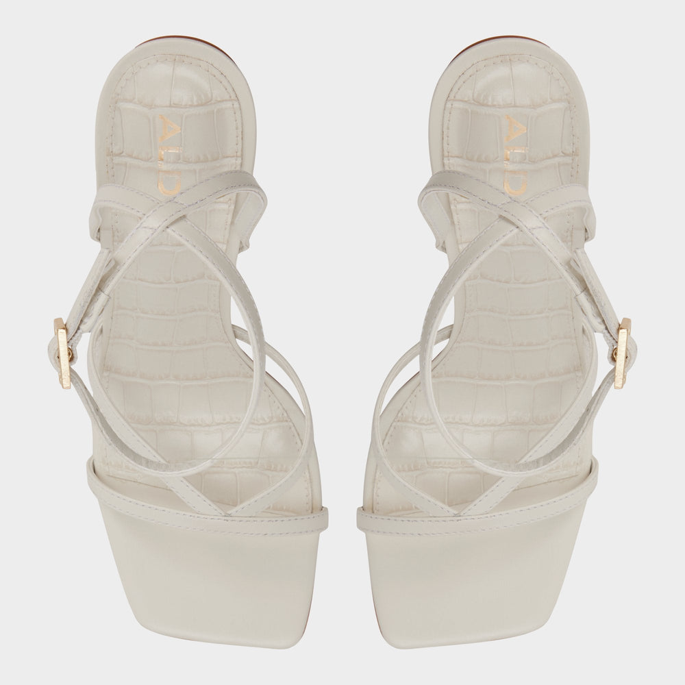 Aldo Beachglass in White Bone - Strappy heeled sandal