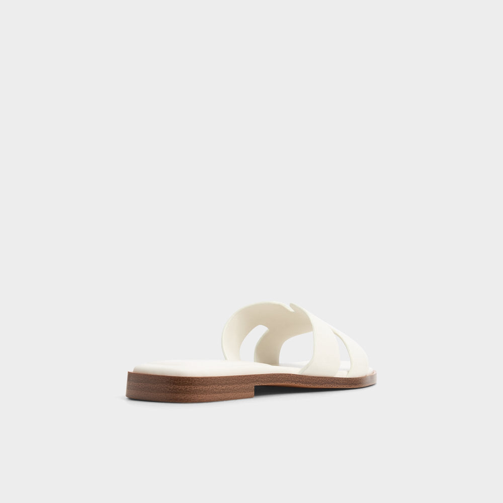 Aldo Itsandal White Women's Flats - Slide sandal