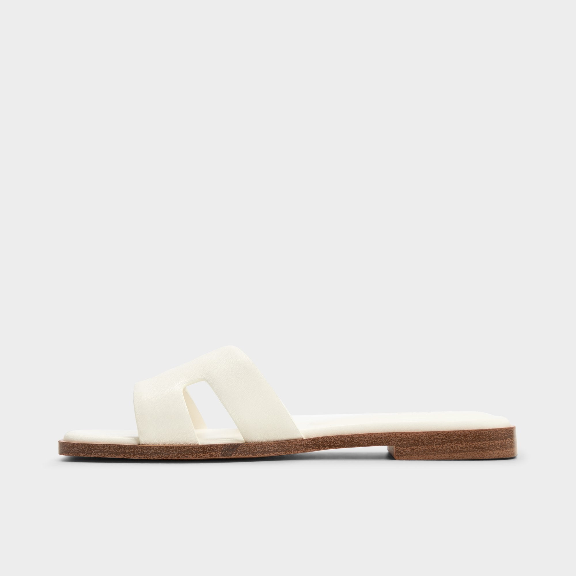 Aldo Itsandal White Women's Flats - Slide sandal