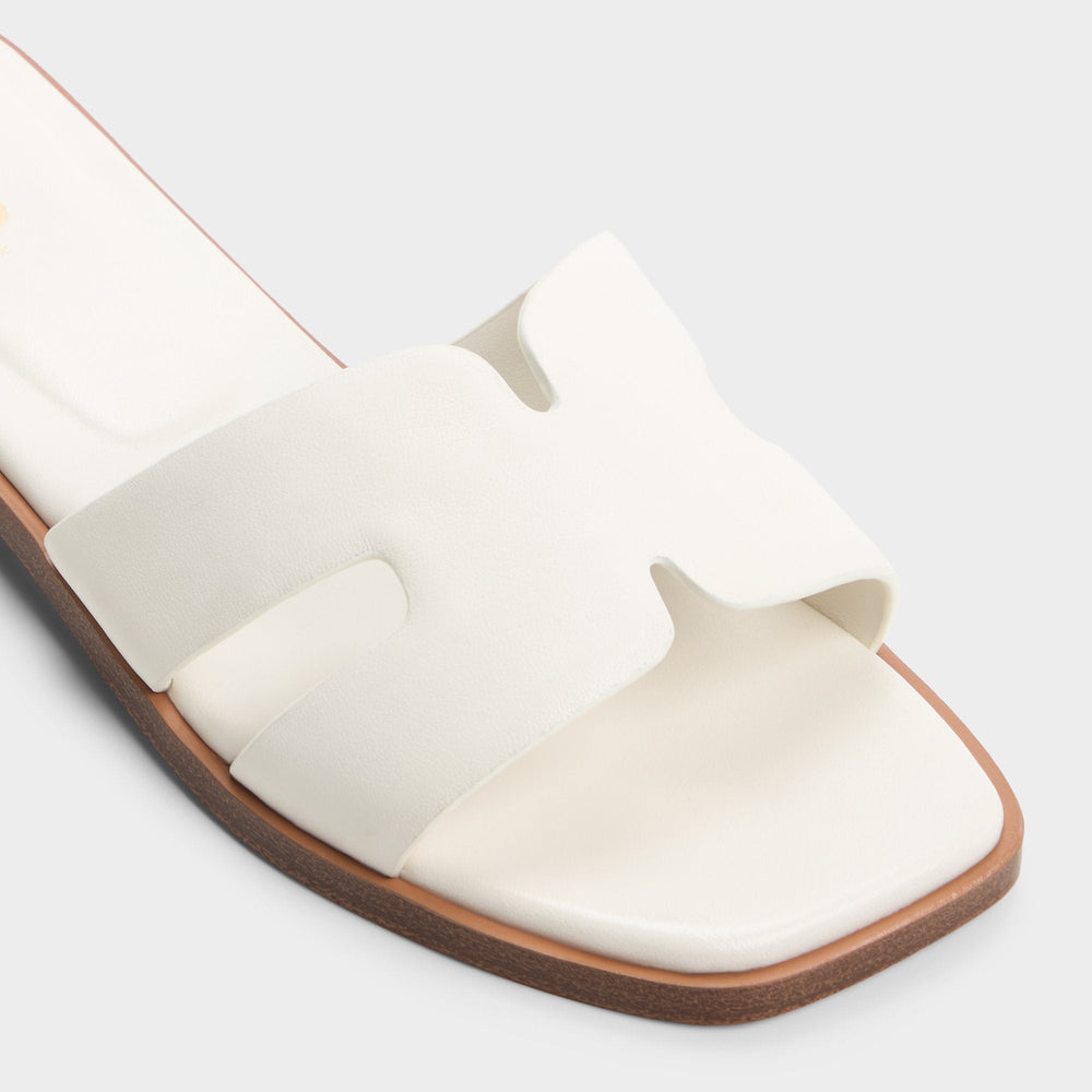 Aldo Itsandal White Women's Flats - Slide sandal