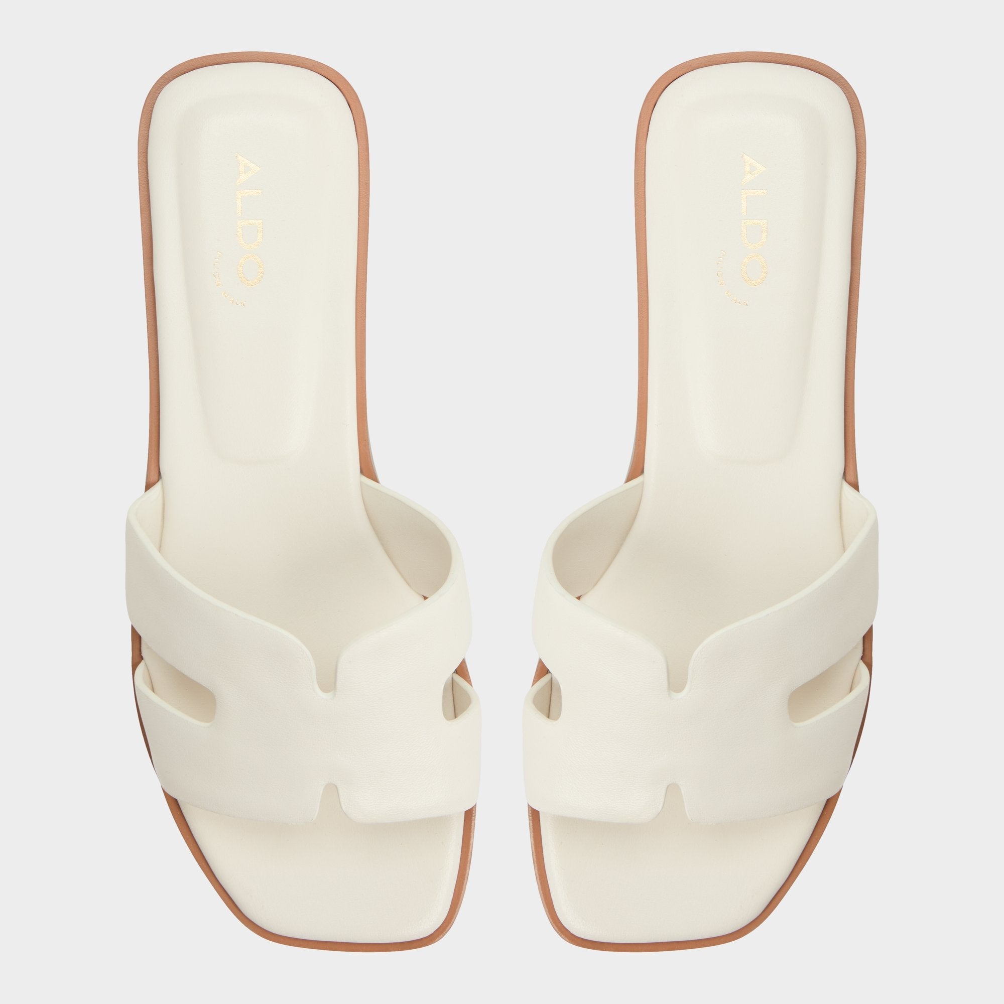 Aldo Itsandal White Women's Flats - Slide sandal
