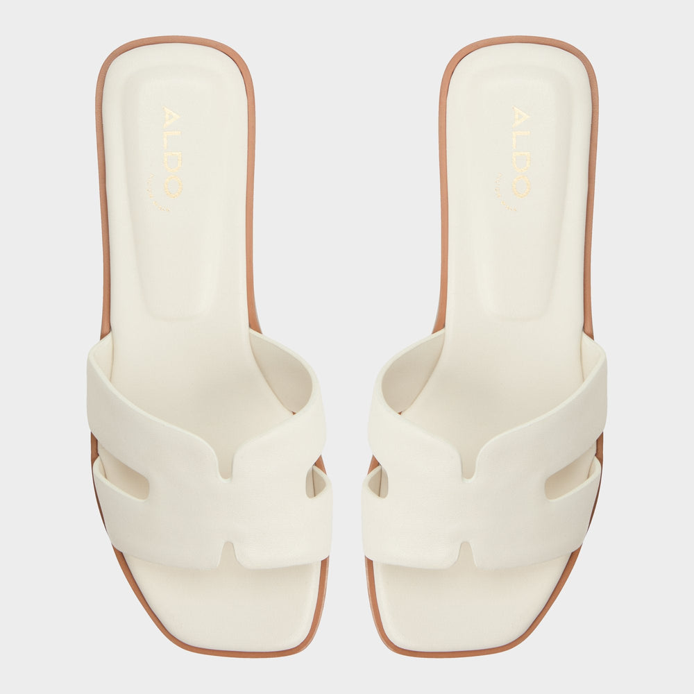 Aldo Itsandal White Women's Flats - Slide sandal